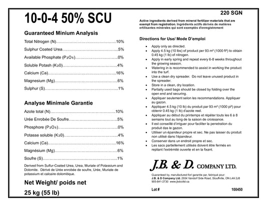 08 FERT:10-0-4-50% SCN