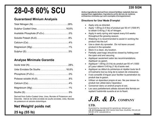 08 FERT:28-0-8-60% SCN